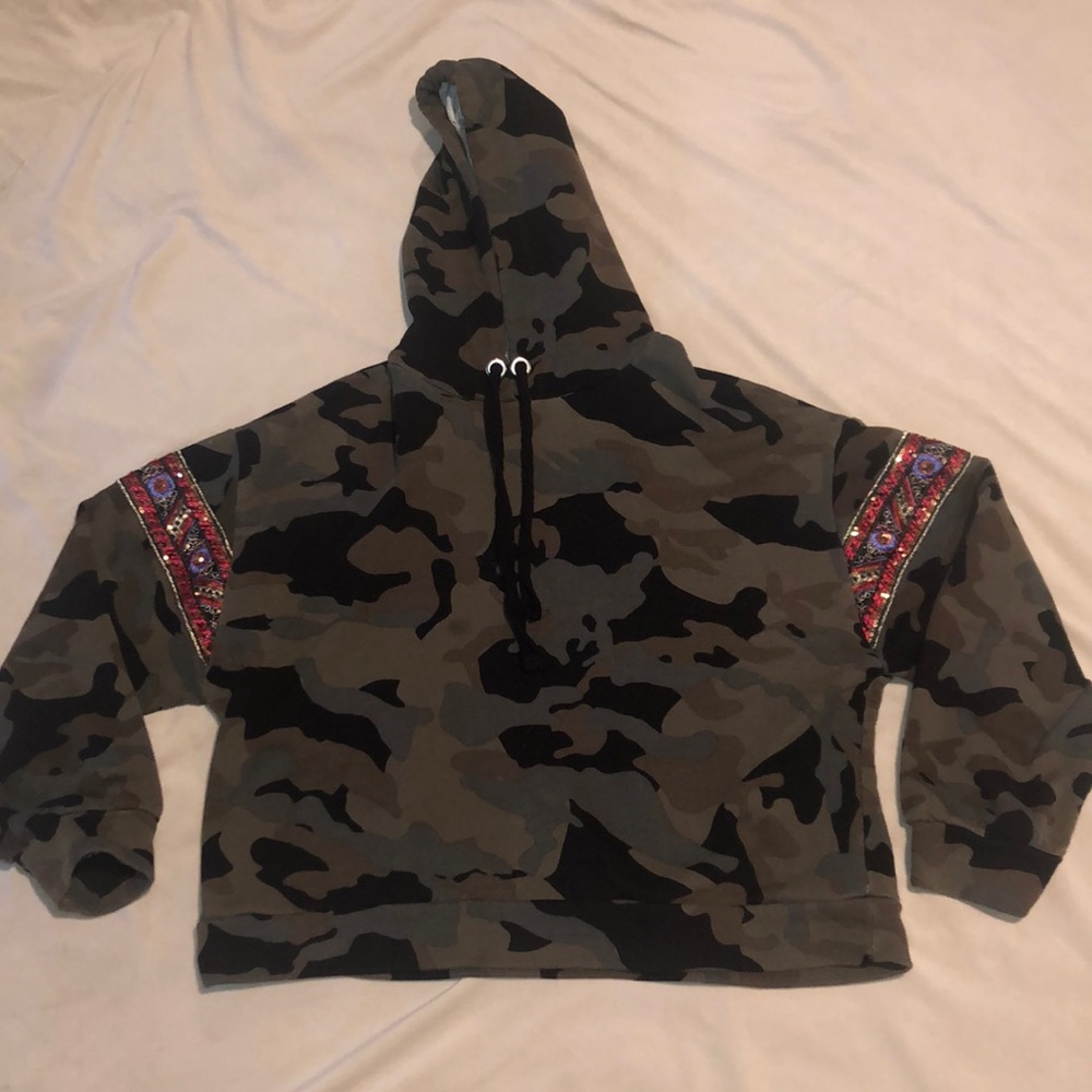 Camo sequin hoodie